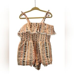 Savannah Kids Romper in Orange and Black